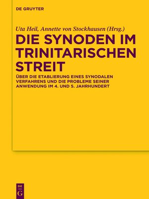 cover image of Die Synoden im trinitarischen Streit
